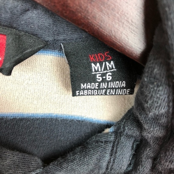 QuikSilver Boys Polo, Blue Stripe Medium 5/6 - Picture 5 of 7